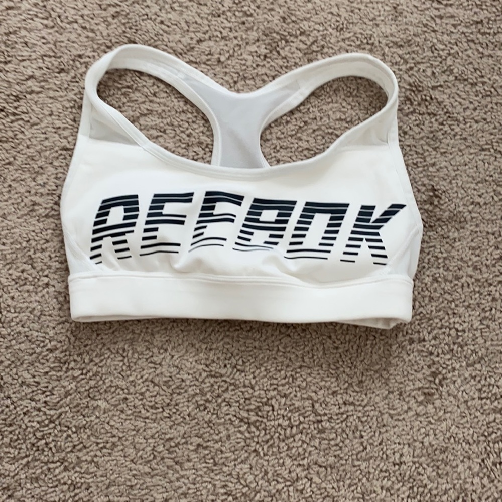 White Reebok sports bra